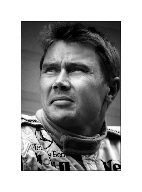 Portrait of Formula-1 Racing Driver Mika Hakkinen
